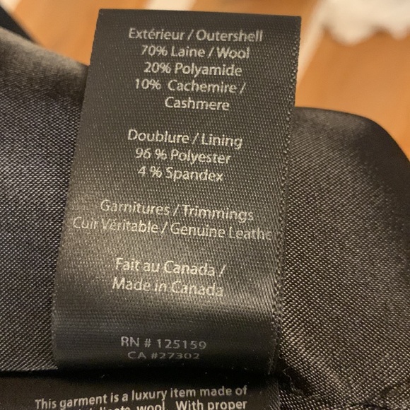 Mackage Wool/Cashmere Coat with Leather Trim, size large - Picture 6 of 9